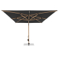 Preview: Doppler Premium Pendelschirm ALU WOOD XL ULTRA 400x300cm LED Anthrazit